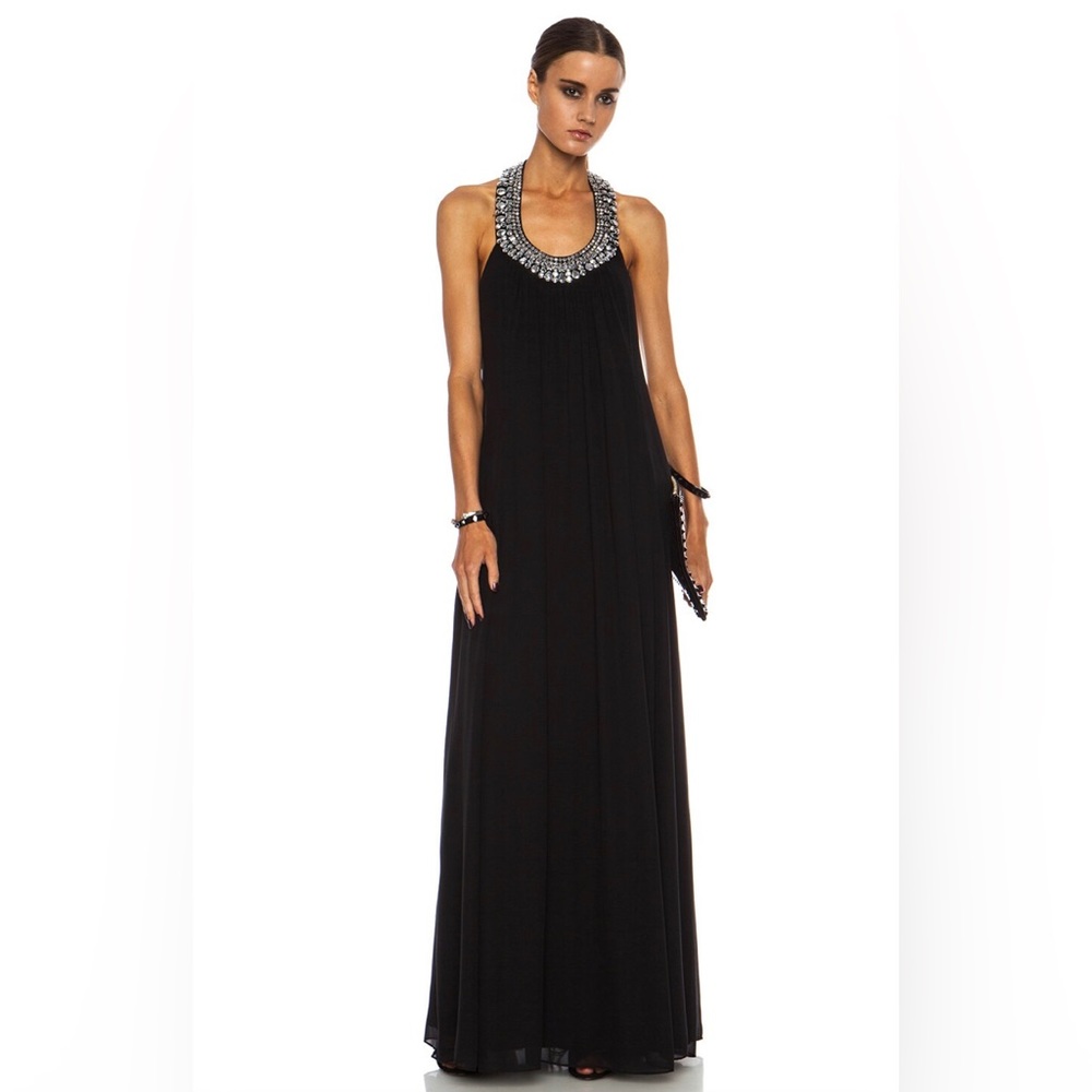 DIANE VON FURSTENBURG EVENING GOWN- halter/backless